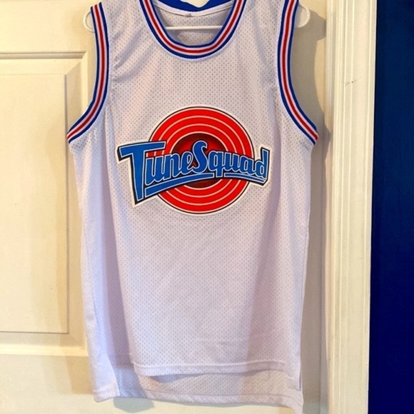 Retro #23 Jordan Space Jam Tune Squad Basketball Jersey White Throwback Stitched - Picture 3 of 7